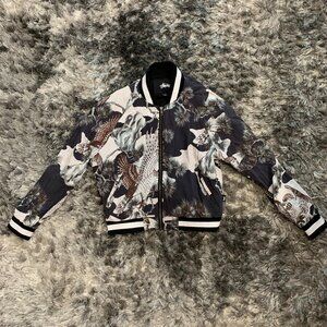 Stussy Falcon Souvenir Rare Bomber Jacket Size Medium Women’s